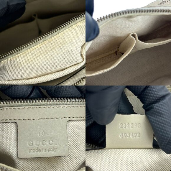 GUCCI Authentic Cream Leather Shoulder Bag - Picture 7 of 8